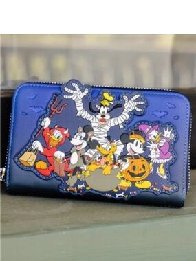 Loungefly Mickey and Friends Halloween Haunted House Zip Around Wallet
